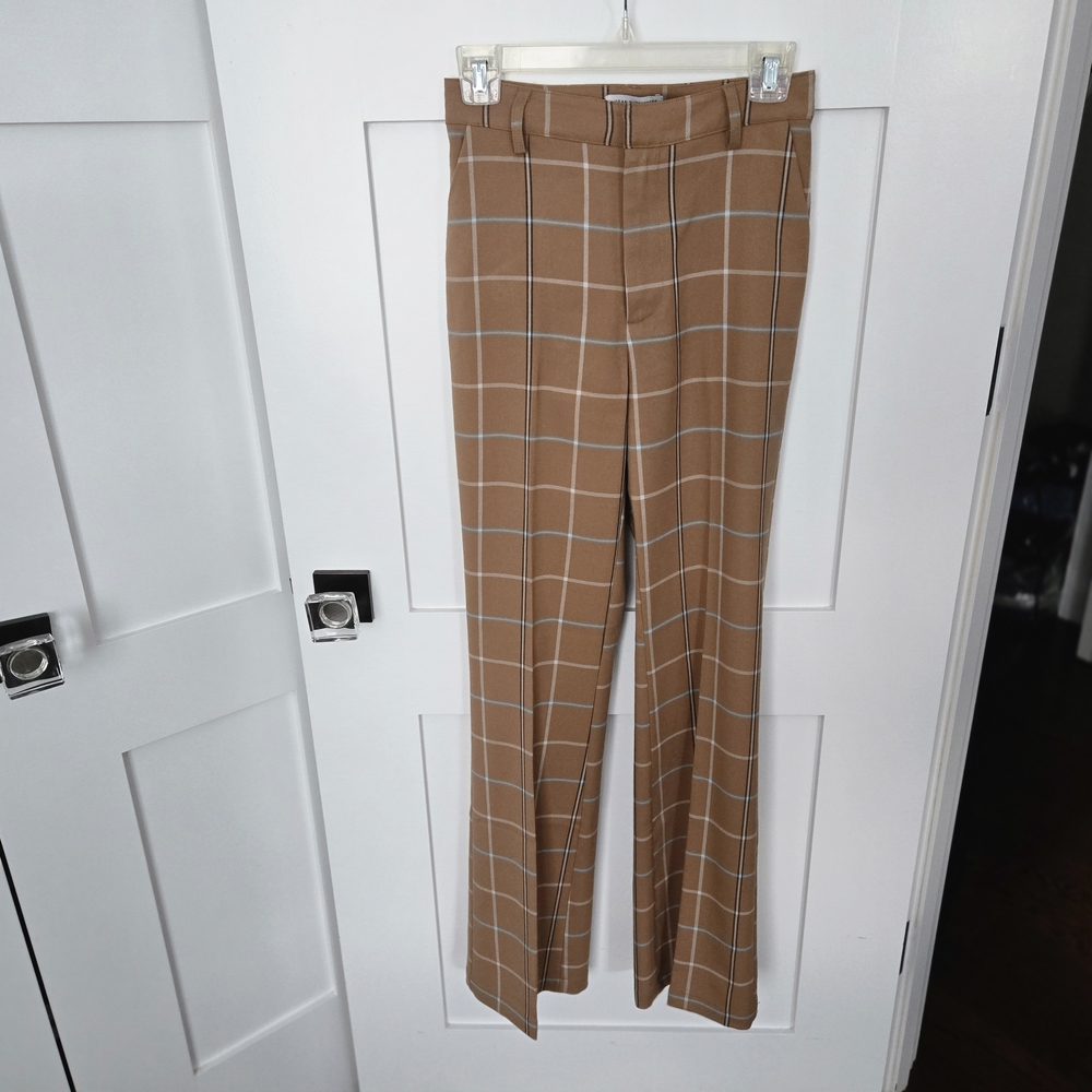 Urban Outfitter Size 0 Flair Plaid Camel Color Pants